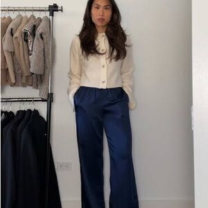 Set of 2 Target a new day navy and black satin wide leg pants